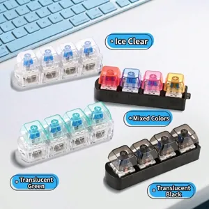 Llavero fidget de teclado mecánico con luz y teclas intercambiables de varios colores