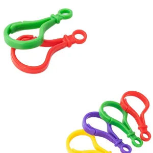 Multi-colored bulb-shaped plastic lobster clasps for DIY toys and keychains