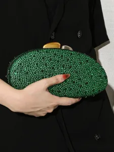 Vintage Strass Abendtasche Luxus Glitzer Clutch Für Damen Hochzeit Party Elegant Muschel Umhängetasche