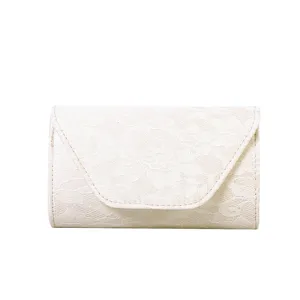 Eleganter Vintage-Abend-Clutch aus cremefarbener Spitze für formelle Anlässe und Feste