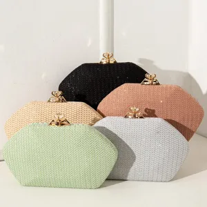 Elegante Damen Clutch-Taschen mit Glitzer-Webmuster in verschiedenen Farben für Abende