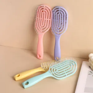 Professional Vented Rib Comb Scalp Massage Hairbrush For Fast Drying And Detangling Lightweight Hollow Styling Brush For Salon Home Use