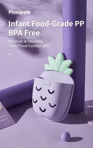 Purple pineapple-shaped wall-mounted storage rack made of food-grade PP material.