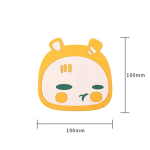 Cartoon bear silicone heat resistant placemat with 100mm x 100mm dimensions detail