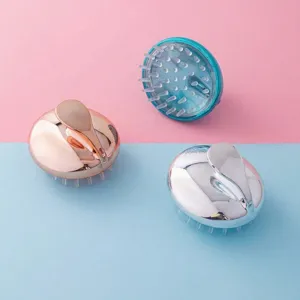 Manual Scalp Massager Shampoo Brush With Soft Silicone Bristles Ergonomic Hair Scrubber For Deep Cleaning Hair Washing Tool Universal