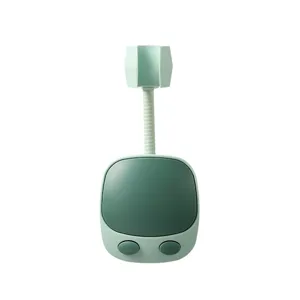 Wall-mounted bear-shaped cup holder storage rack in green for bathroom