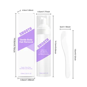 Gentle and soothing hair removal mousse 100ml with product and packaging dimensions