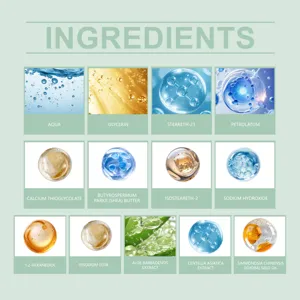 Scientific macro view showing natural hair removal cream ingredients like aloe and jojoba oil