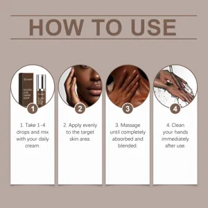 Instructies voor het gebruik van bruiningsserum met een dagcrème voor een gezonde gloed.