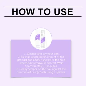 Detail showing the instructions for using the gentle hair removal mousse for smooth skin