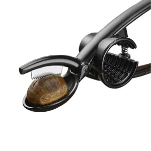 Professional black manual chestnut opener and nut cracker tool for home kitchen use