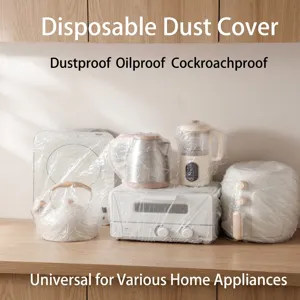 Universal Disposable Polyethylene Dust Covers Thickened Waterproof Elastic Kitchen Appliance Protection Covers For Rice Cooker Kettle