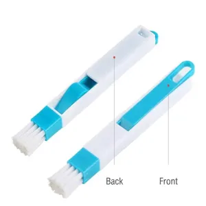 Multifunctional window groove gap cleaning brush for tracks and vents, blue and white tool