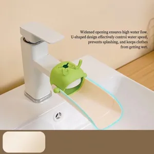 Cute Cartoon Deer Faucet Extender For Kids Baby Hand Washing Splash Proof Guide Water Extension Channel Home Bathroom Supply