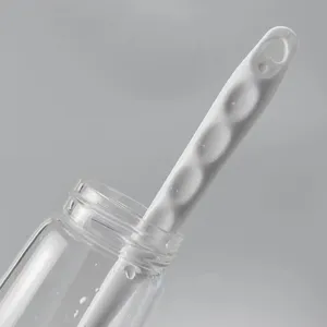 Ergonomic white long handle silicone cup brush for baby bottles and tall tumblers