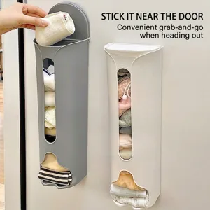 Wall-Mounted Underwear Socks Storage Box Plastic Punch-Free Organizer Household Wardrobe Storage Holder