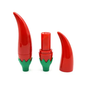 Creative Chili Pepper Shape Portable Needle Storage Case Tube Lipstick Style Sewing Needle Box Organizer For Elderly Household Sewing Accessories