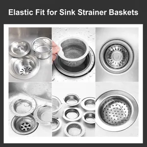 Universal stainless steel kitchen sink strainer and filter basket set for drainage
