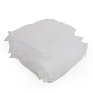 Pack of white fine mesh kitchen sink drain strainer bags for effective anti-clogging