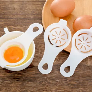 Wheat Straw Egg White Separator Yolk Protein Filter Manual Kitchen Baking Tool For Healthy Cooking Efficient Divider Sifter Off White