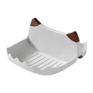 Creative cat-shaped kitchen utensil holder for pot lid, spatula and spoon storage