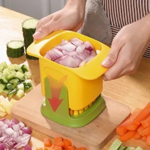 Manual Multifunctional Vegetable Chopper Dicer Hand Press Food Cutter Stainless Steel Blade Onion Potato Strip Slicer Kitchen Tool