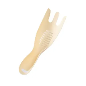 Beige multifunctional rice washer and strainer spoon kitchen tool for daily use