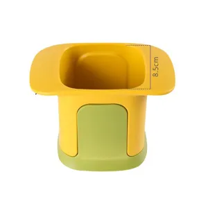 Multifunctional manual vegetable cutter dicing tool container with 8.5cm depth measurement display