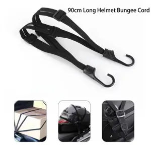 90 cm verstellbares Motorrad-Spanngummi mit Haken zur Sicherung von Helmen und Gepäck