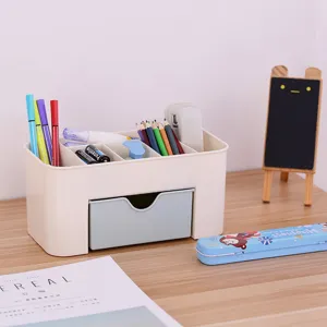 Organizzatore da scrivania multi-scomparto con cassetto per cancelleria e studio