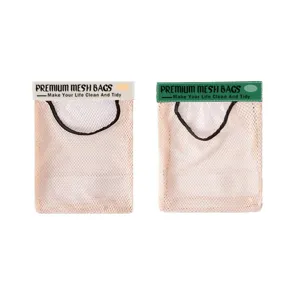Zweierpack wandmontierte Netztaschen zur Aufbewahrung von Küchenplastiktüten
