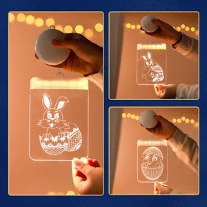 Paashaas en ei LED acryl hanglampen voor warme sfeerdecoratie