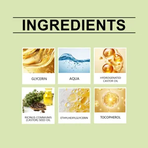 Desglose detallado de los ingredientes nutritivos para el aceite esencial de ricino roll-on