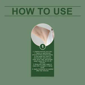 Detailed step-by-step instructions for using EELHOE gentle hair removal mousse on skin