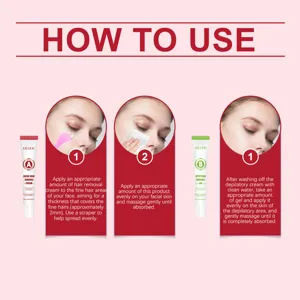 Guide d'utilisation étape par étape pour crème dépilatoire visage EELHOE et gel soin
