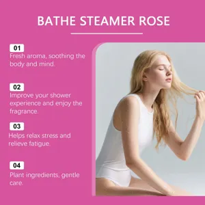 Relaxing rose scented shower steamers aromatherapy with natural plant ingredients