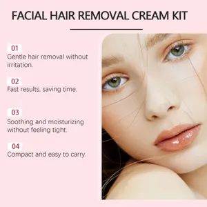 Gros plan détaillé d'un visage féminin soulignant les avantages du kit d'épilation visage