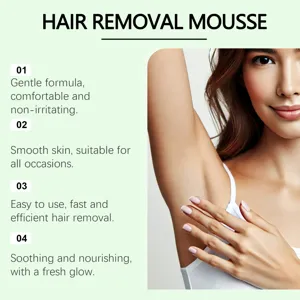 Mousse dépilatoire douce à l'aloès pour une peau lisse et un soin des aisselles
