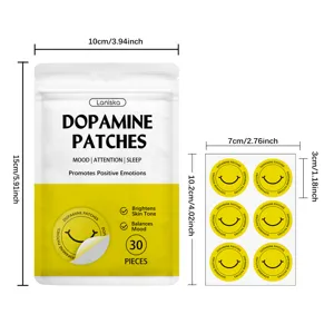 Produktabmessungen der LANISKA Dopamin-Körperpflegepflaster, 30er-Set mit Details