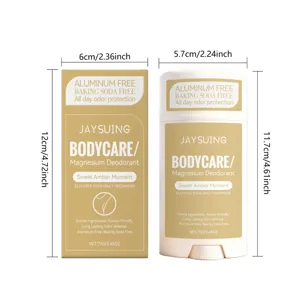 Abmessungen des Magnesium-Deodorant-Sticks 5,7 x 11,7 cm mit Details zur Verpackung.