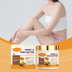 EELHOE Honey & Shea Butter Body Cream for 48h hydration and smooth skin texture.