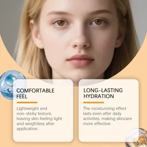 Detail view showing hydrating effects and comfortable feel of shea butter body lotion