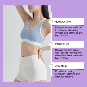 Gentle hair removal cream ingredients for deep hydration and skin barrier repair