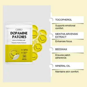 Laniska Dopamin-Pflaster Detailansicht mit Inhaltsstoffen wie Tocopherol und Bienenwachs