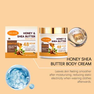 Detailed view of EELHOE Honey & Shea Butter Body Cream for 48h long-lasting hydration