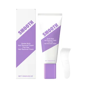Gentle body hair removal cream set including spatula and packaging box, 100g 3.53oz