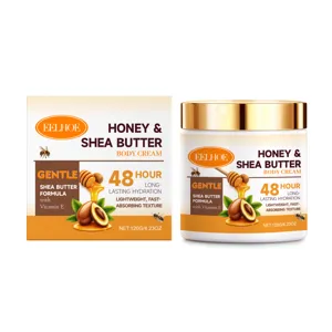 Honey & Shea Butter Body Cream for 48H deep hydration and smooth, glowing skin.