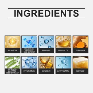 Infographie détaillée de 10 ingrédients naturels pour patch de soin corporel.