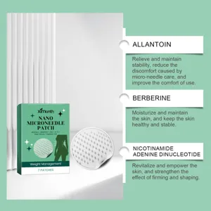 Details van Ximonth nano-micronaaldpleisters met ingrediënten en huidvoordelen.
