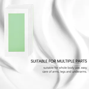 Detailed view of gentle botanical hair removal wax strips for smooth skin care